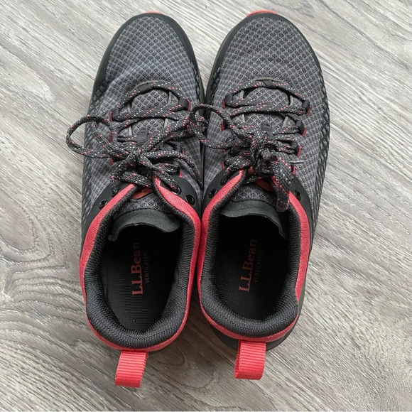 L.L. Bean Women's North Peak Ventilated Trail Shoes Gray/Coral Size 9.5 - Picture 6 of 9